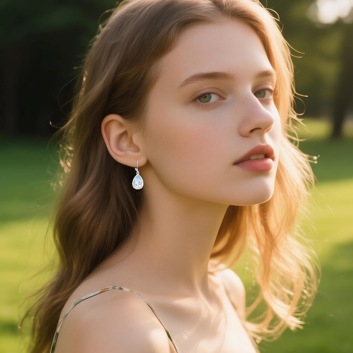 MONGAS Highland Cow Hummingbird Earrings Sterling Silver Hummingbird Highland Cow Leverback Earrings Cute Animal Gifts Jewelry for Women - Image 3