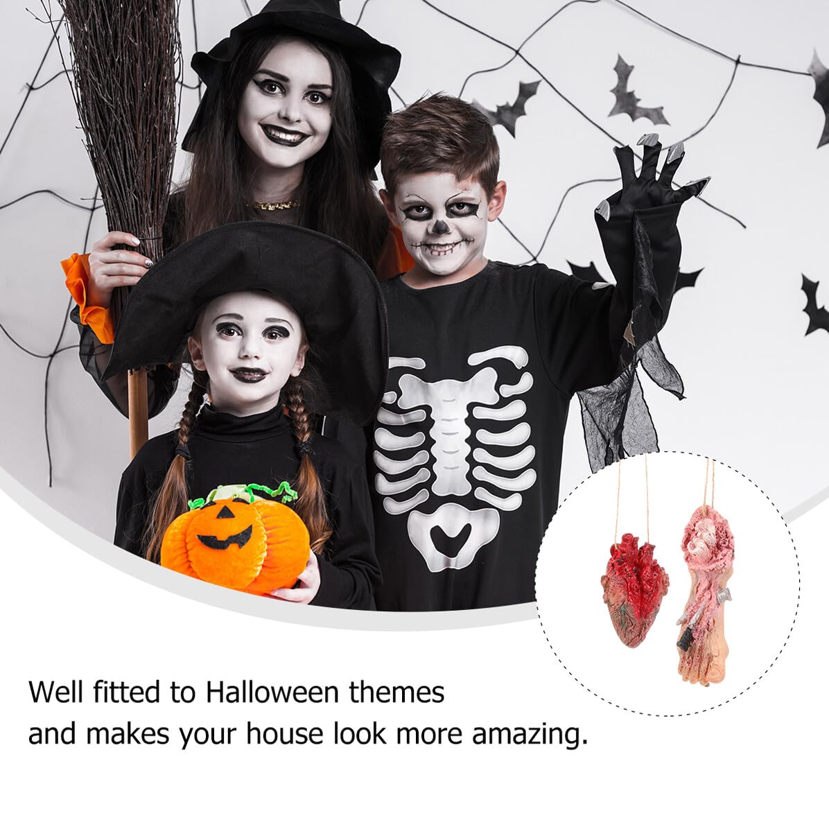 Mikinona 2 Stück Halloween Orgelanhänger Simulierte Menschliche Organe Gruselige Hängedekoration für Spukhäuser und Halloween Partys