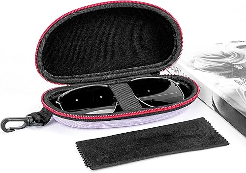 Miniatura 4 de Linkidea Estuche rígido extra grande para lentes de sol, bolsa de almacenamiento de gafas de sol de gran tamaño (XXL), Púrpura