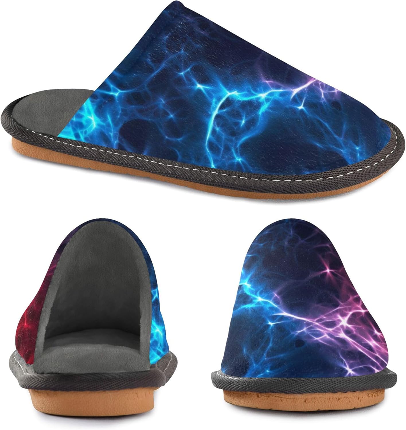 Lightning House Slippers – Cozy Fuzzy Slippers for Guests, Washable & Disposable, Perfect for Shoeless Home, Spa & Hotel Use A111257
