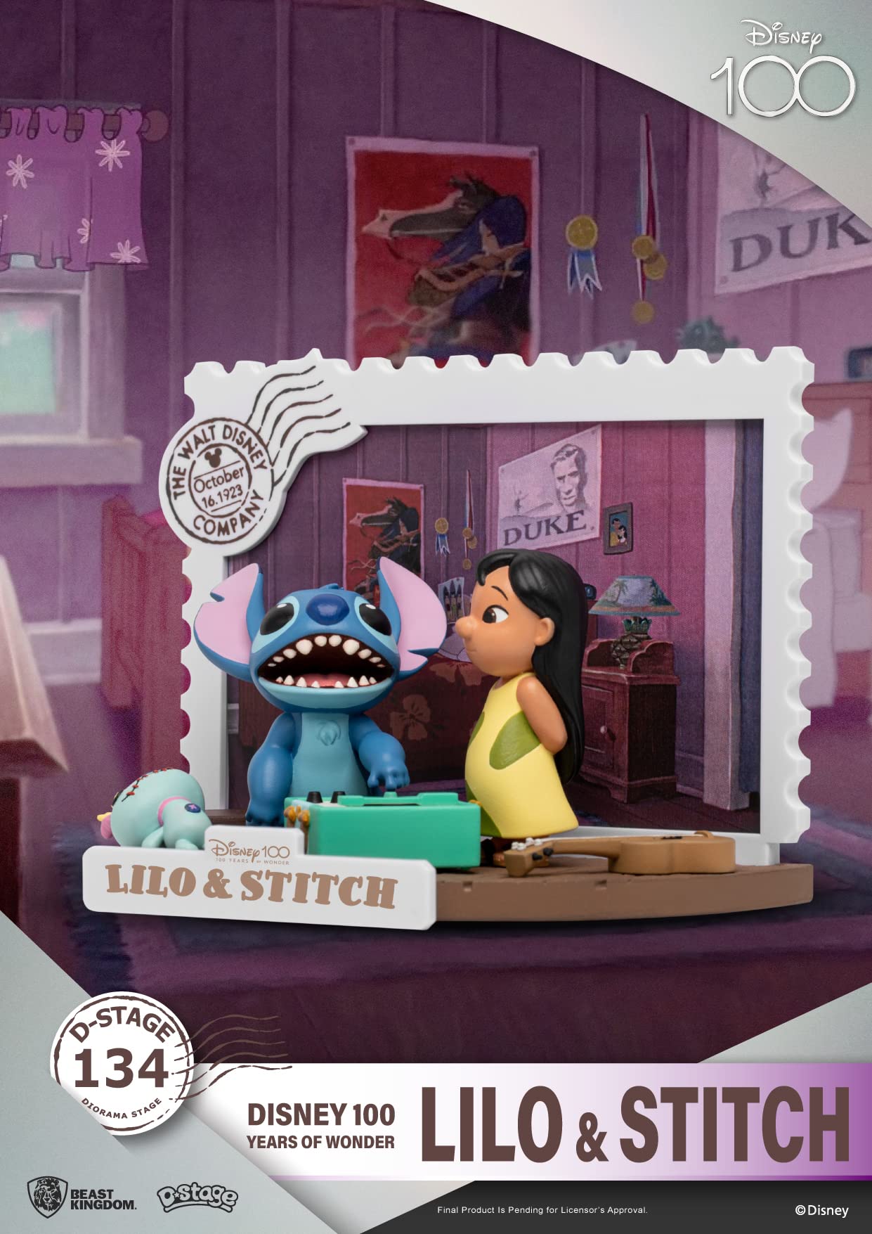 92437 - disney:100th anniversary d-stage - lilo & stitch - lilo e stitch statua 12cm