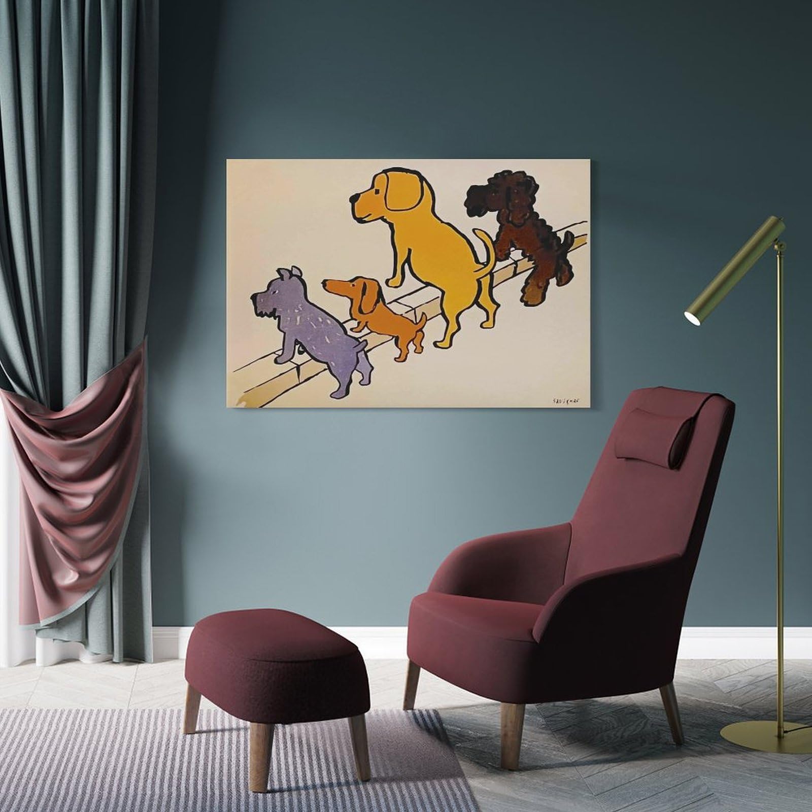 Amazon.co.jp: Raymond Savignacレイモン・サヴィニャック 犬4匹