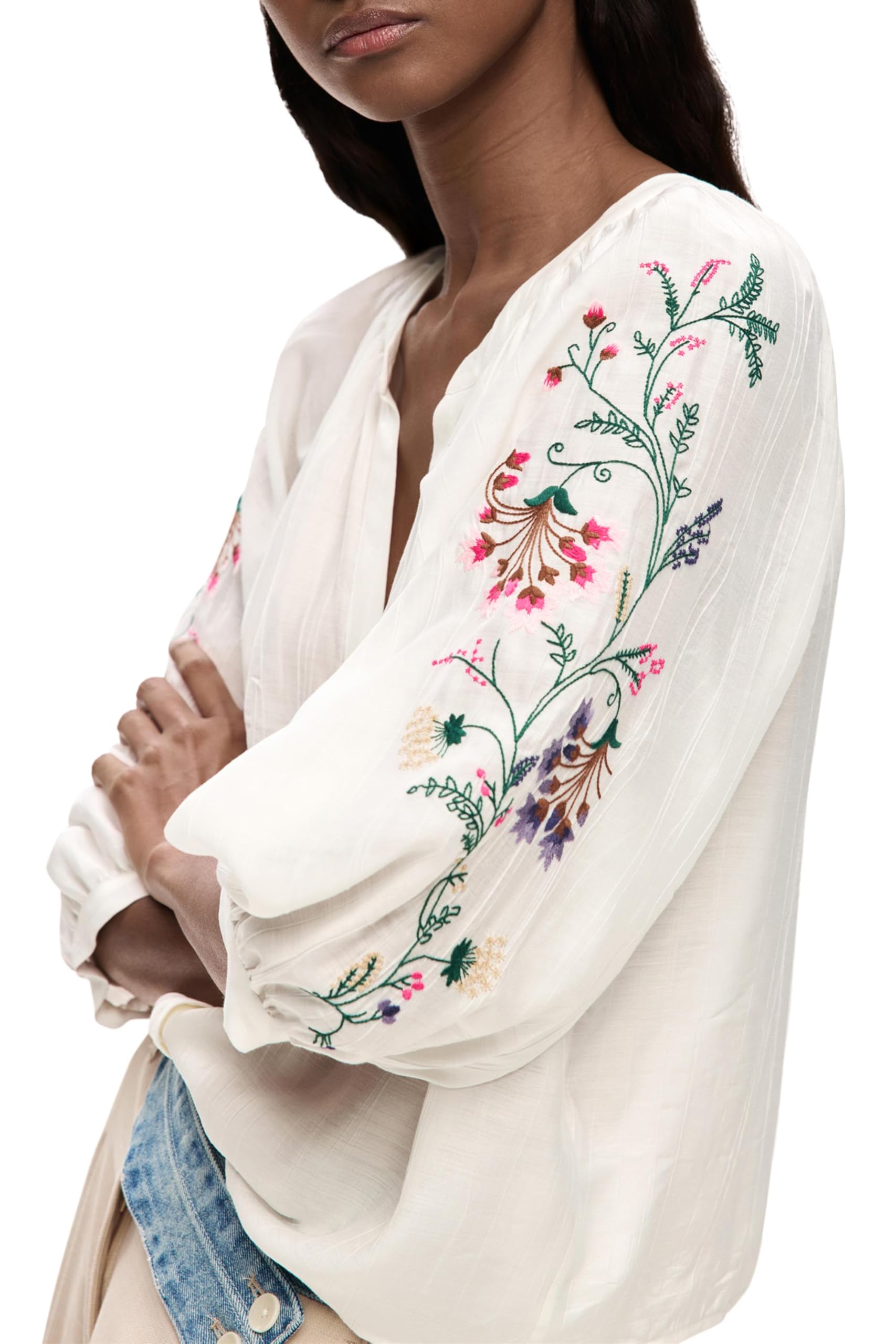 Desigual Damen Roman Bluse (1er Pack)