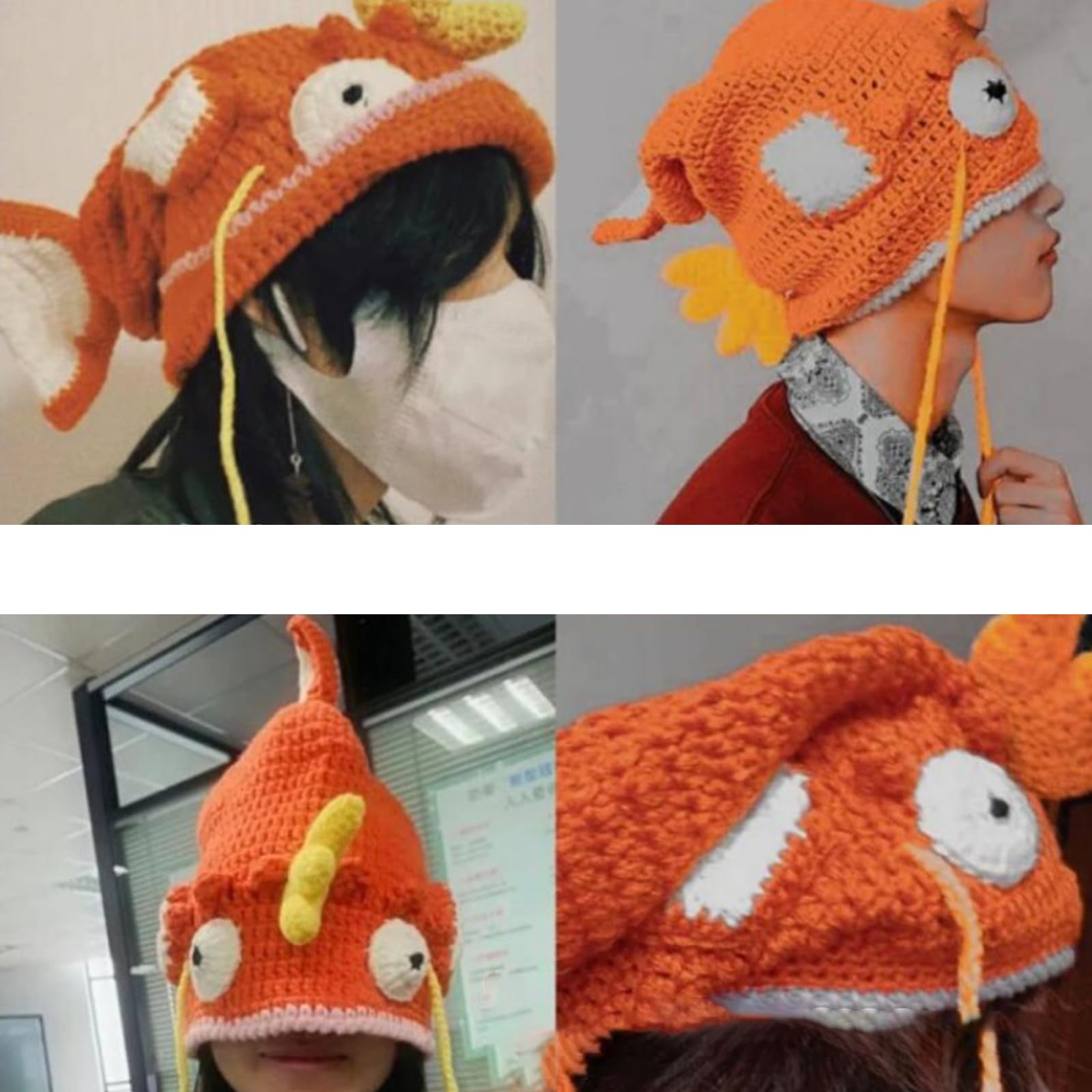 Ragazze Knit Hat Pasqua Photo Prop Carino Adorkable Costume Y2K stile fresco lavorato a maglia Pasqua Decorazione Cappelli per