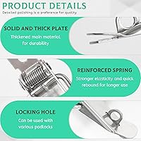 Vista 3 de 10 unidades de cerradura de palanca de resorte de 90 grados de acero inoxidable con cierre de hebilla, cerraduras de capó de puerta de caja