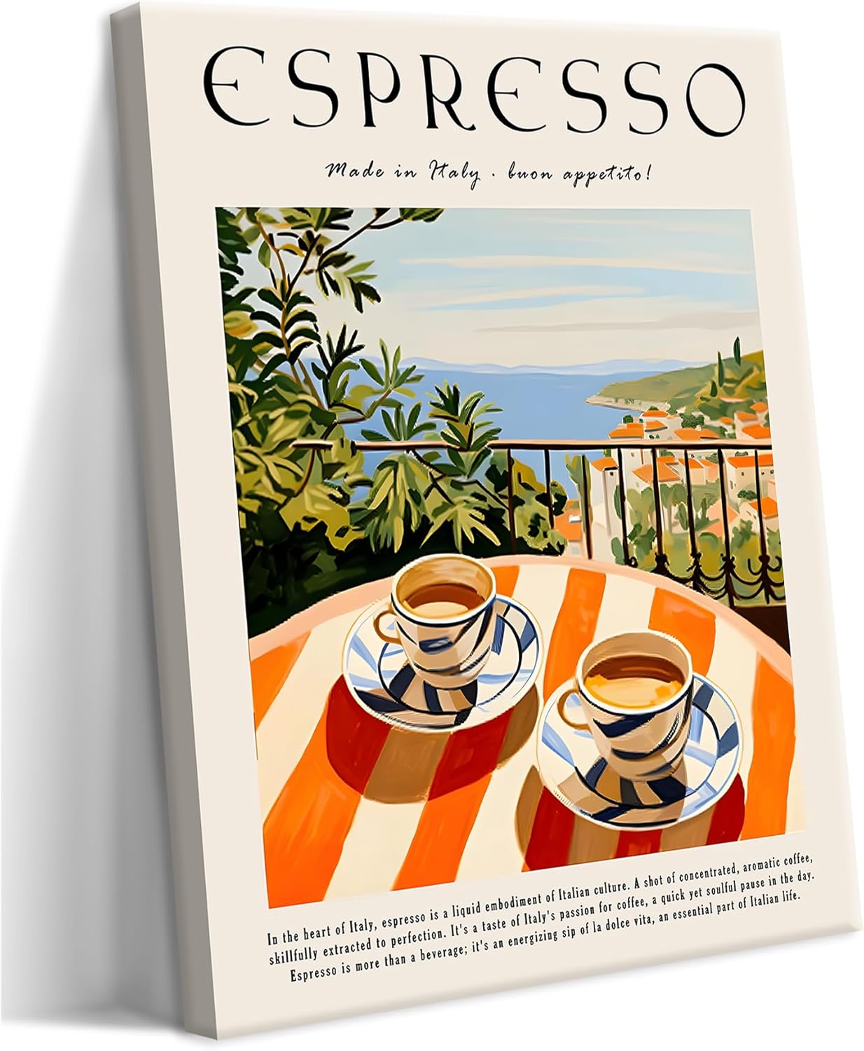 Vintage Espresso Kitchen Wall Art