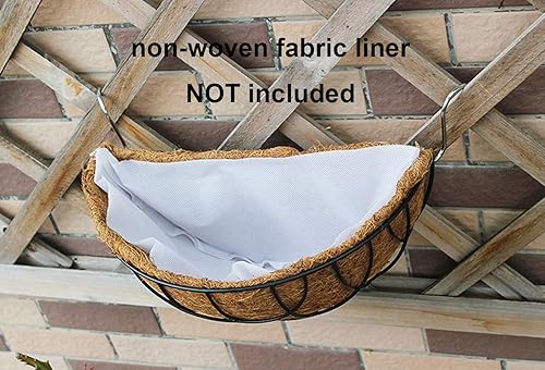 Miniatura 9 de Tosnail Paquete de 3 macetas colgantes de metal de 10 pulgadas canastas para plantas con forros de fibra de coco