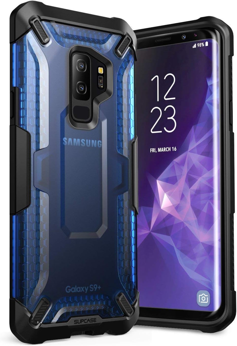 SupCase Unicorn Beetle Series Phone Case for Galaxy S9+ Plus, Premium Hybrid Protective Clear Case for Samsung Galaxy S9+ Plus 2018 Release(Frost/Blue)