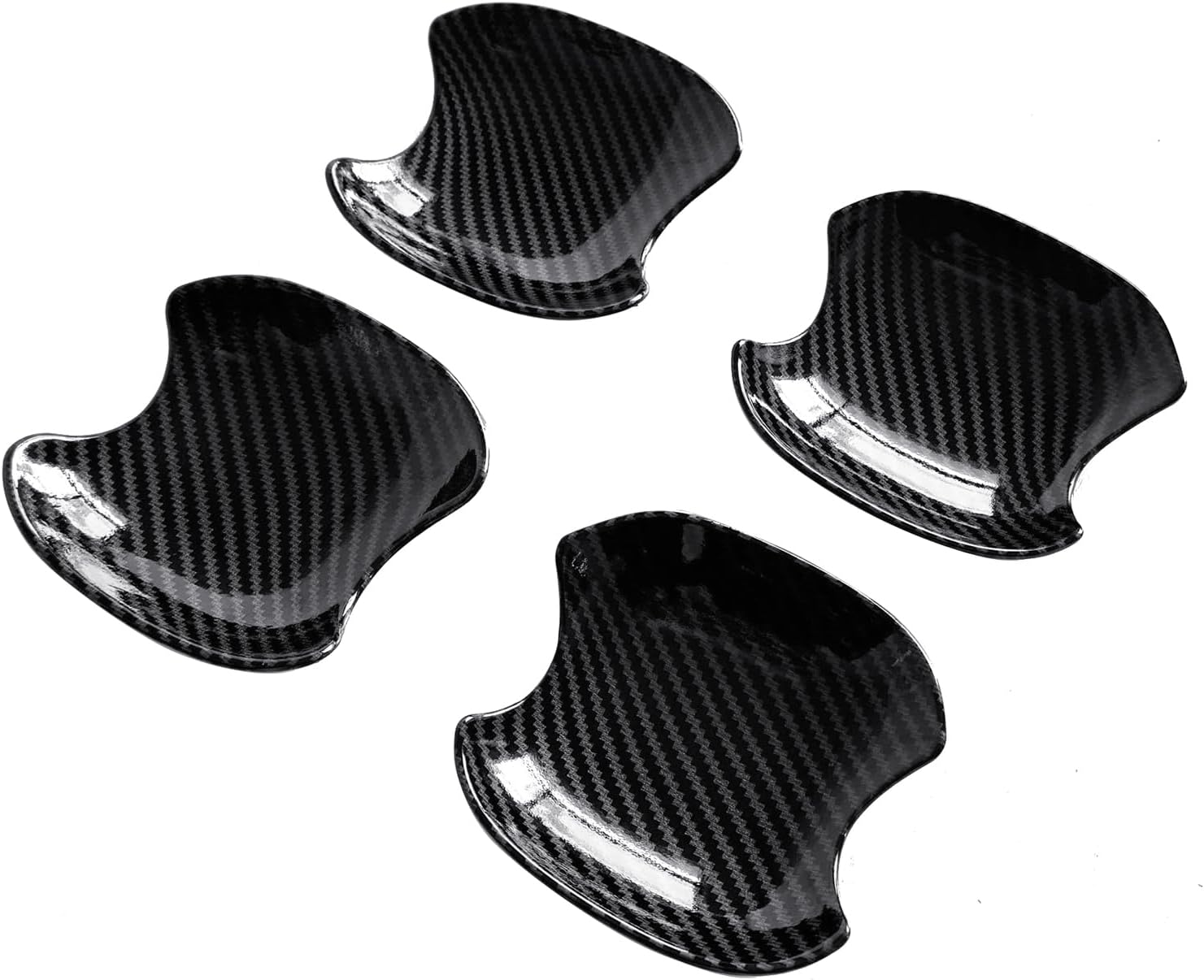 L2R for Toyota Grand Highlander (2024-2026) Car Exterior Door Bowl Cup Cover Trim Decor Overlay ABS Car Accessories 4 PCS (Carbon Fiber Style)