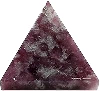 Vista 41 de Cristales curativos de pirámide de labradorita de Amazing Gemstone - Figurina de gran pirámide de 1" de piedra natural para meditación, Reiki