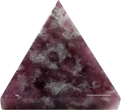 Miniatura 286 de Amazing Gemstone White Agate Snow Quartz Pyramid Crystal Healing Stones - 1" Great Pyramid Figurine of Natural Stone Pyramid for Meditation, Reiki