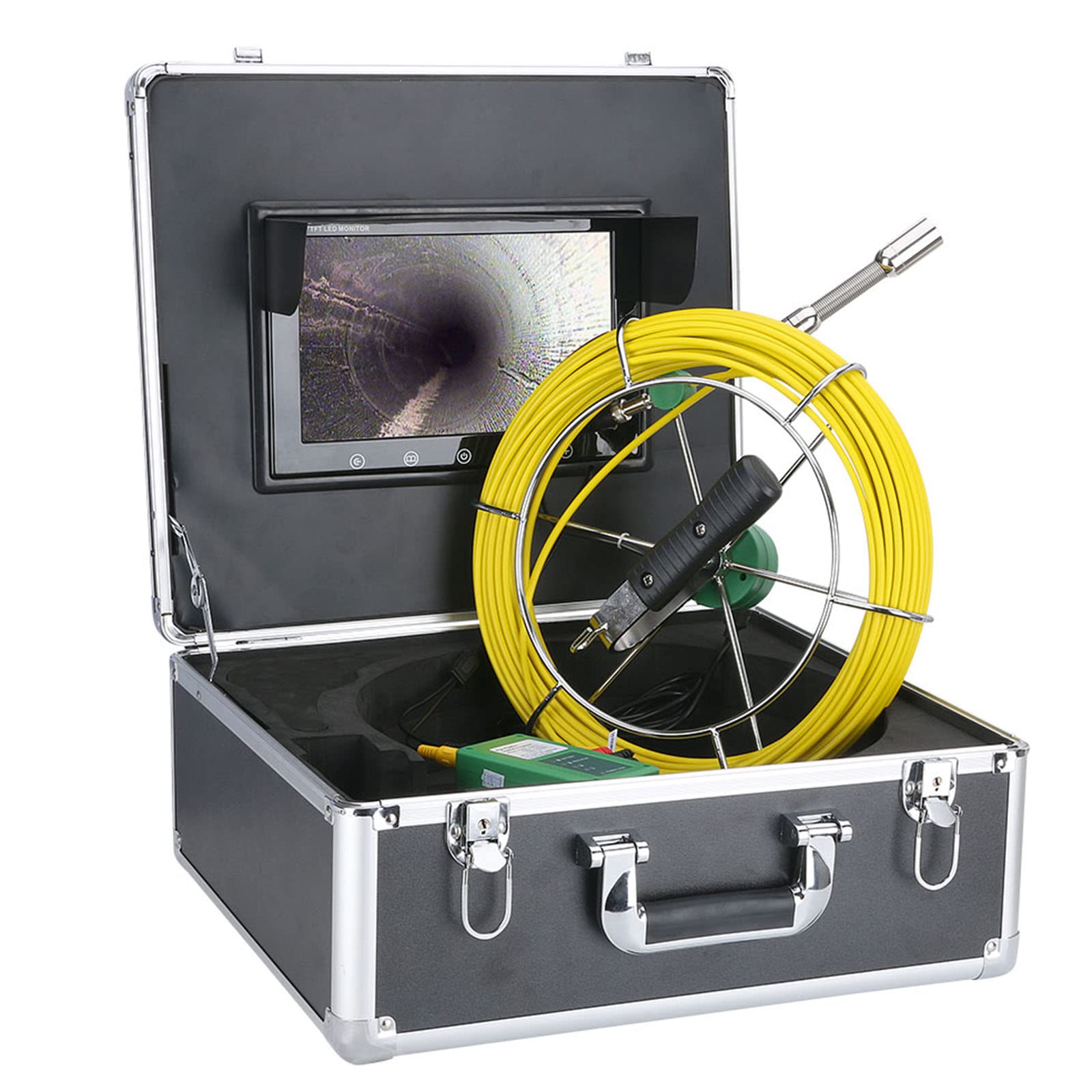 YNIYUJKL Sewer Camera 10-Inch Industrial Endoscope, 145 ° 22Mm Drain Pipe Sewer Inspection Camera 1000 Tvl Pipe Inspection Equipment,20M