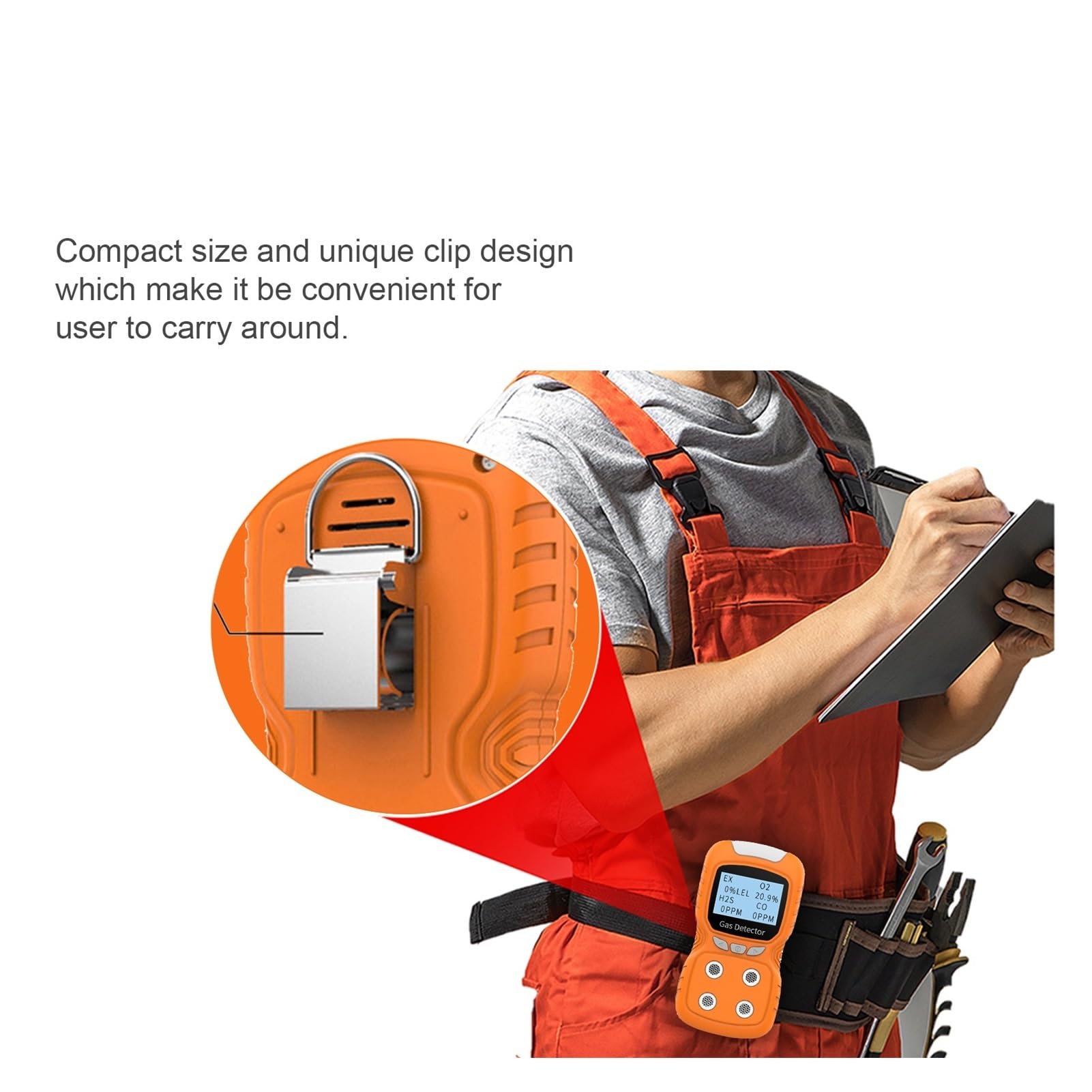 Testeur de Moniteur gaz à 4, analyseur, détecteur Portable, CO, Toxique numérique, Alarme Vibration, testeur qualité Large Gamme de Tests