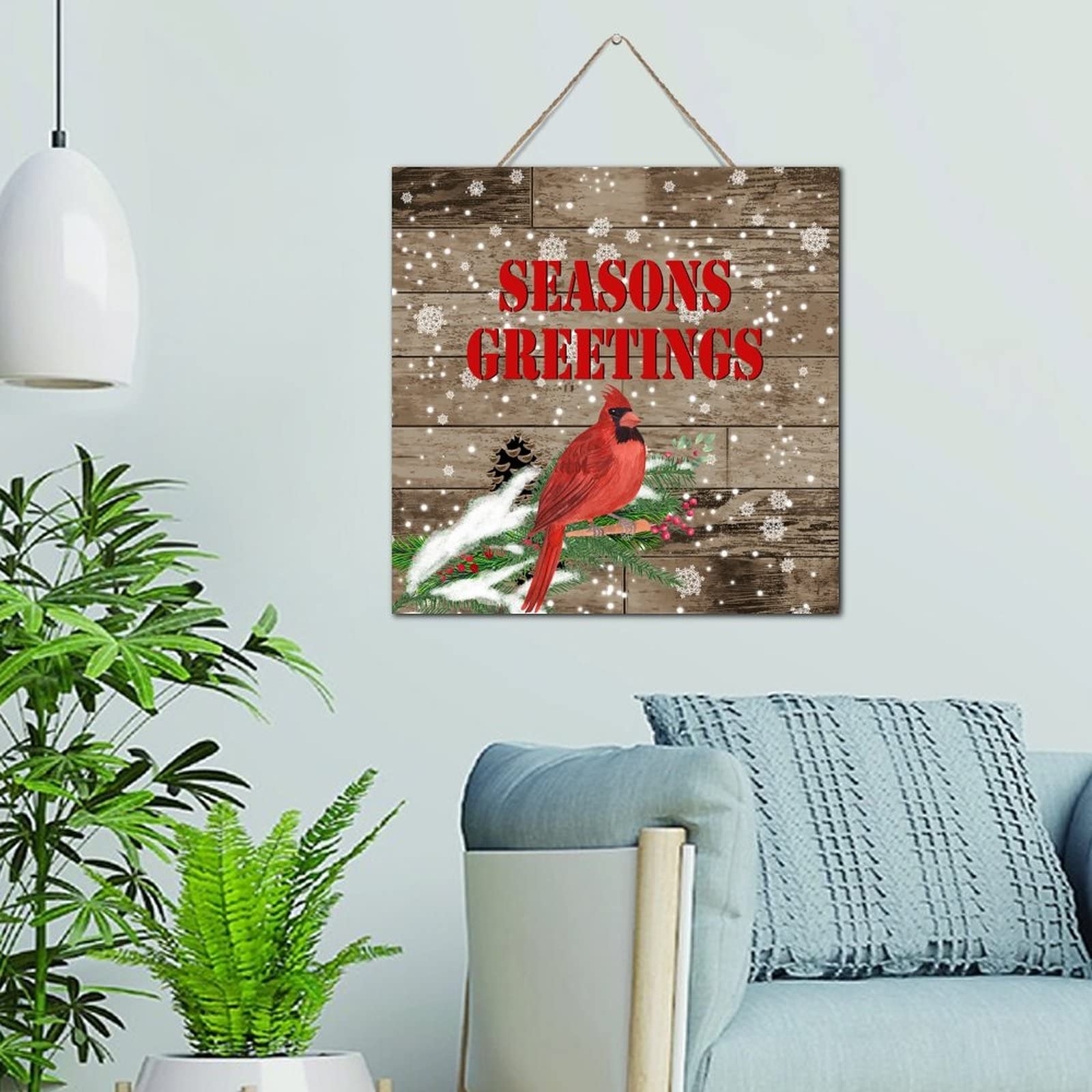 Oiseau commémoratif plaque en bois décorative pour réchauffer l'ambiance du salon en hiver
