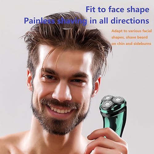 Miniatura 3 de Maquinilla de afeitar eléctrica para hombres con recortadora emergente, afeitadora eléctrica impermeable IPX7, afeitadoras inalámbricas recargables
