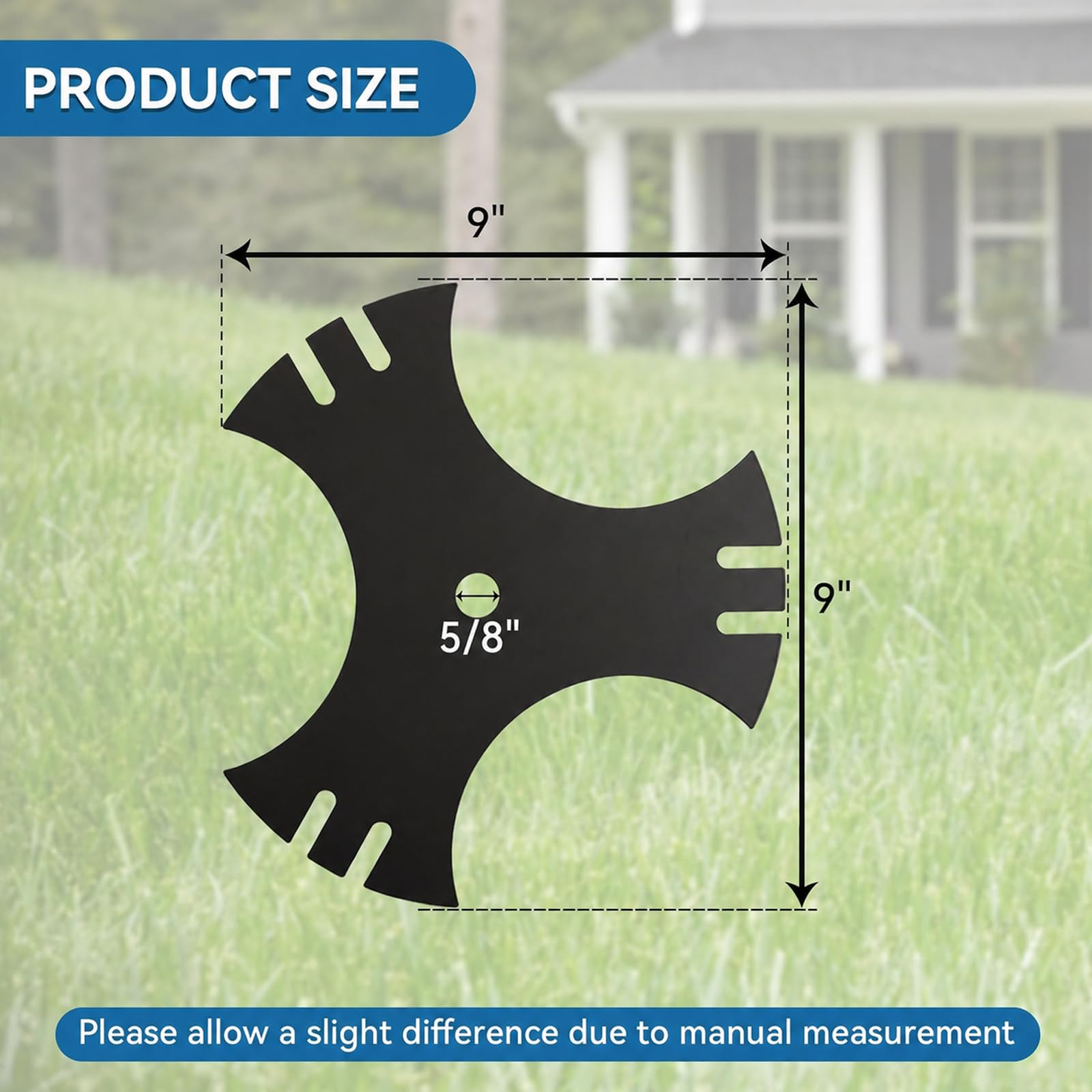 Cuchilla de bordeadora 781-0748 781-0748-0637 para cortacésped Craftsman Troy-Bilt MTD - Hoja de zanjadora Tri-Star de 3 lados de 9 pulgadas para bordeadora de gas B&S Sears McLane, reemplaza 40-009