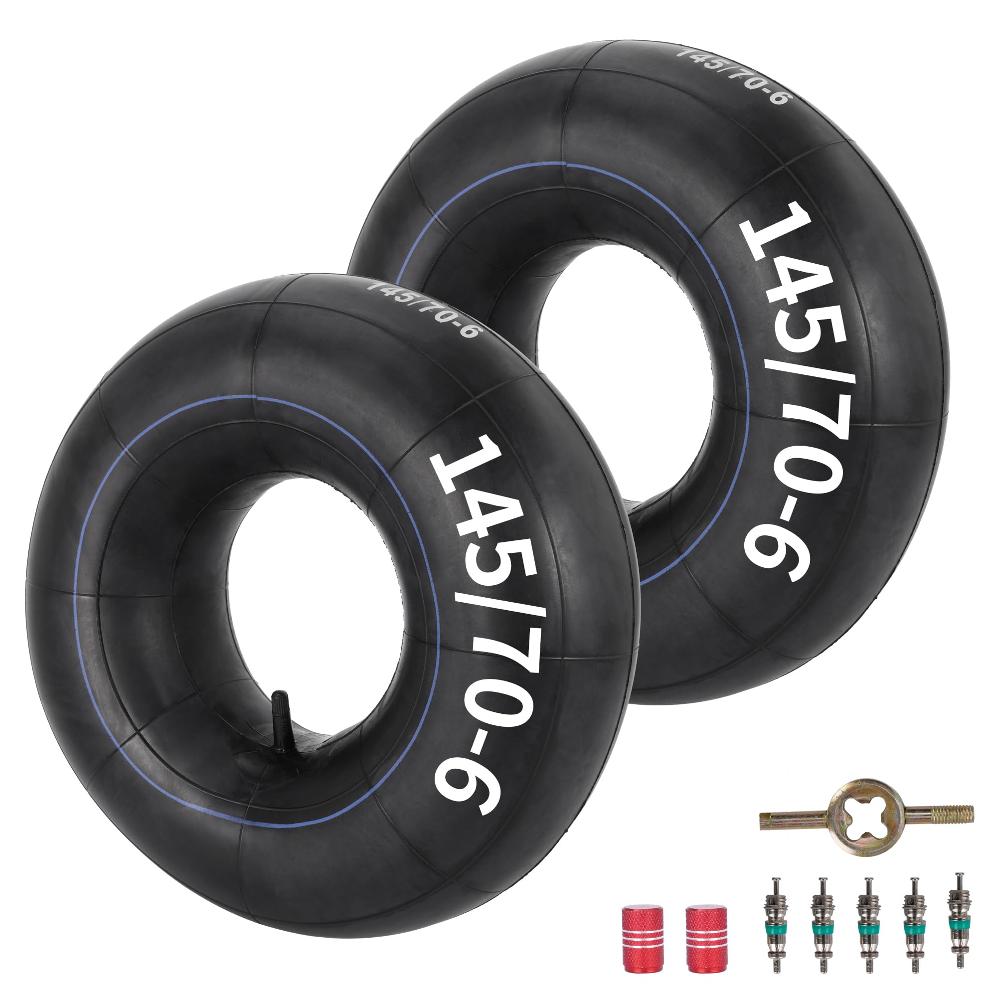 RUTU 15x6.00/6.50-6 Inner Tube Replacement with TR13 Valve Stem Suitable for Lawn Mowers Go Karts ATV Wheelbarrow Golf Cart Tractor Tires Heavy Duty 2 Pack