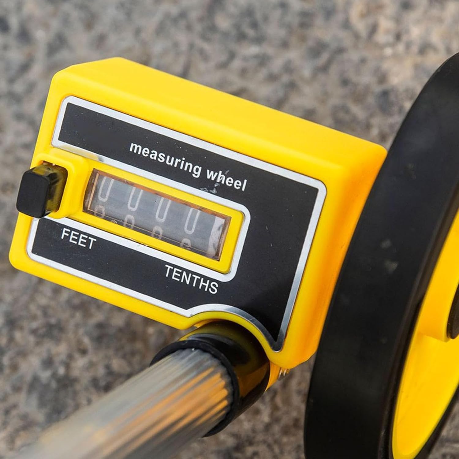 Garosa 8 Inch Measuring Wheel, Adjustable Telescopic Pole 1.49 3.17ft 0 9.9m Range Distance Measurement Tool with One Key Reset, for Construction Landscaping Indoor Outdoor Projects