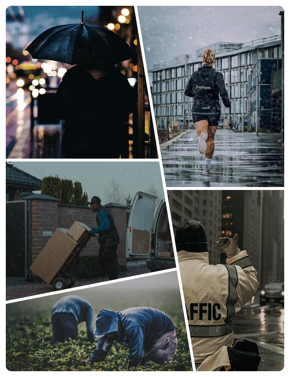 Coutyuyi Chubasquero impermeable largo impermeable para hombre Ropa de lluvia reflectante ligera,capucha reutilizable