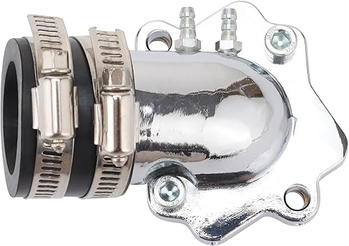 Miniatura 6 de GOOFIT Colector de admisión de carreras de alto rendimiento con válvulas de lengüeta de repuesto para 2 tiempos 50cc Jog 1PE40QMB 1E40QMB Minarelli