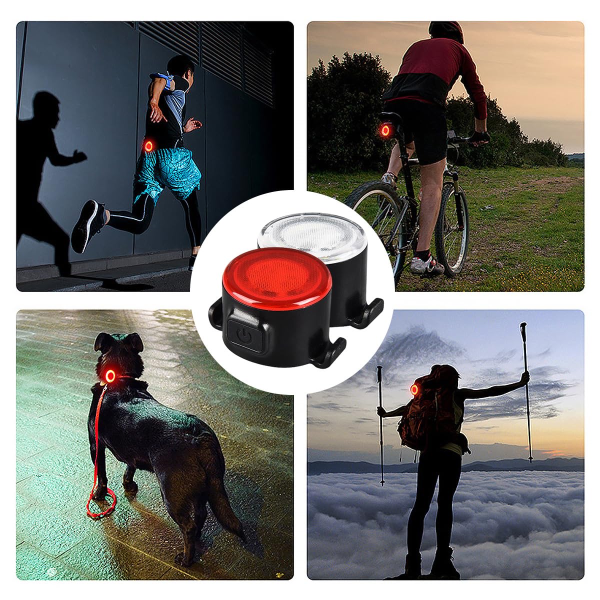 Luce notturna Luci per bicicletta, Luci Bicicletta LEDRicaricabili USB Super Luminose Luce Bici Impermeabile Biciclette Accessori per Bambini da Ciclismo, Bici Strada per I'equitazione Notturna