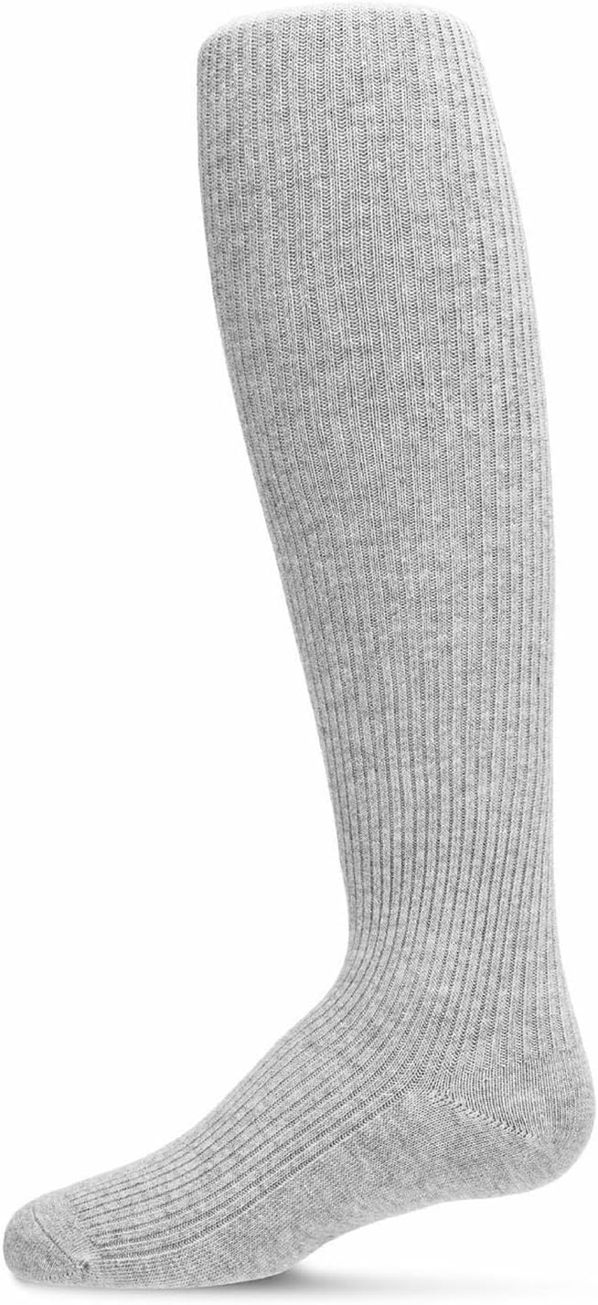 MeMoi Girls' Thin Ribbed Cotton Tights