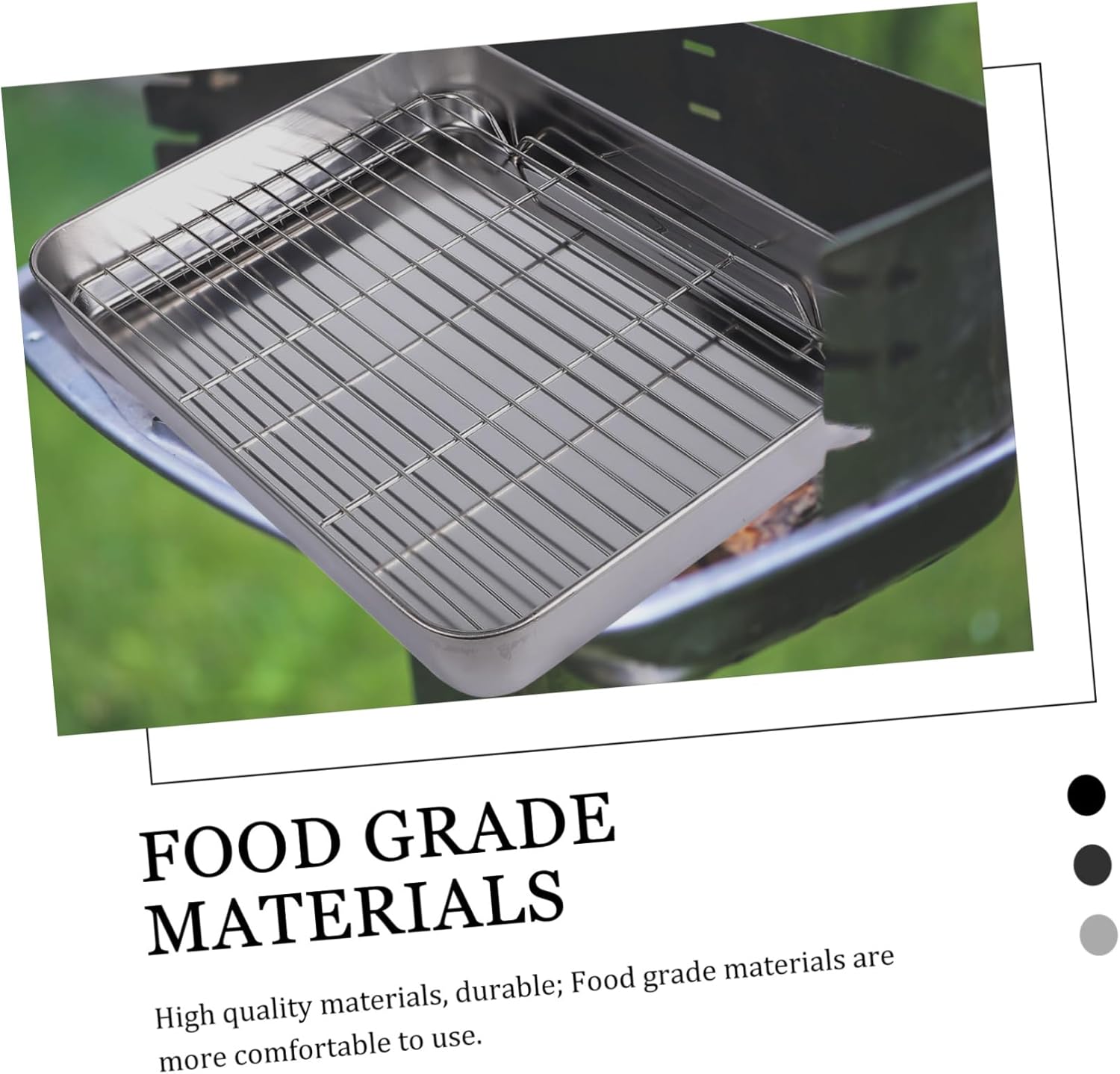 PRETYZOOM Bakeware Pans Steel Baking Sheet Wire Rack Draining Oil Tray Steaming Supply