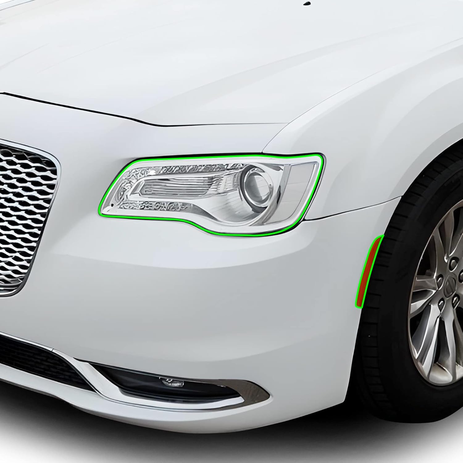 BOGAR TECH DESIGNS Full Rear Taillight Reflector Tail Light PPF Tint Kit Compatible with Chrysler 300 C 2015-2023, Dark Smoke