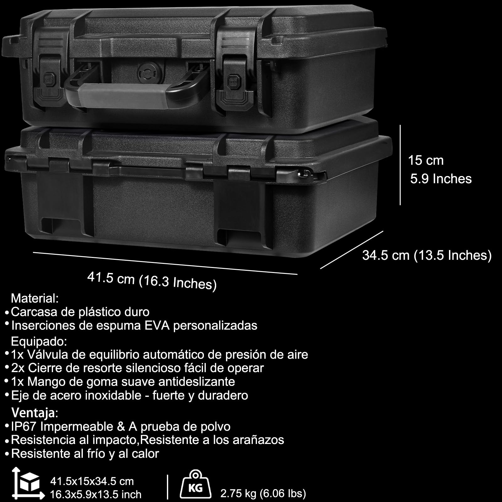 Estuche Rígido Impermeable para DJI Mavic 3 Pro, Mavic 3 Classic, Mavic 3, RC Pro, RC