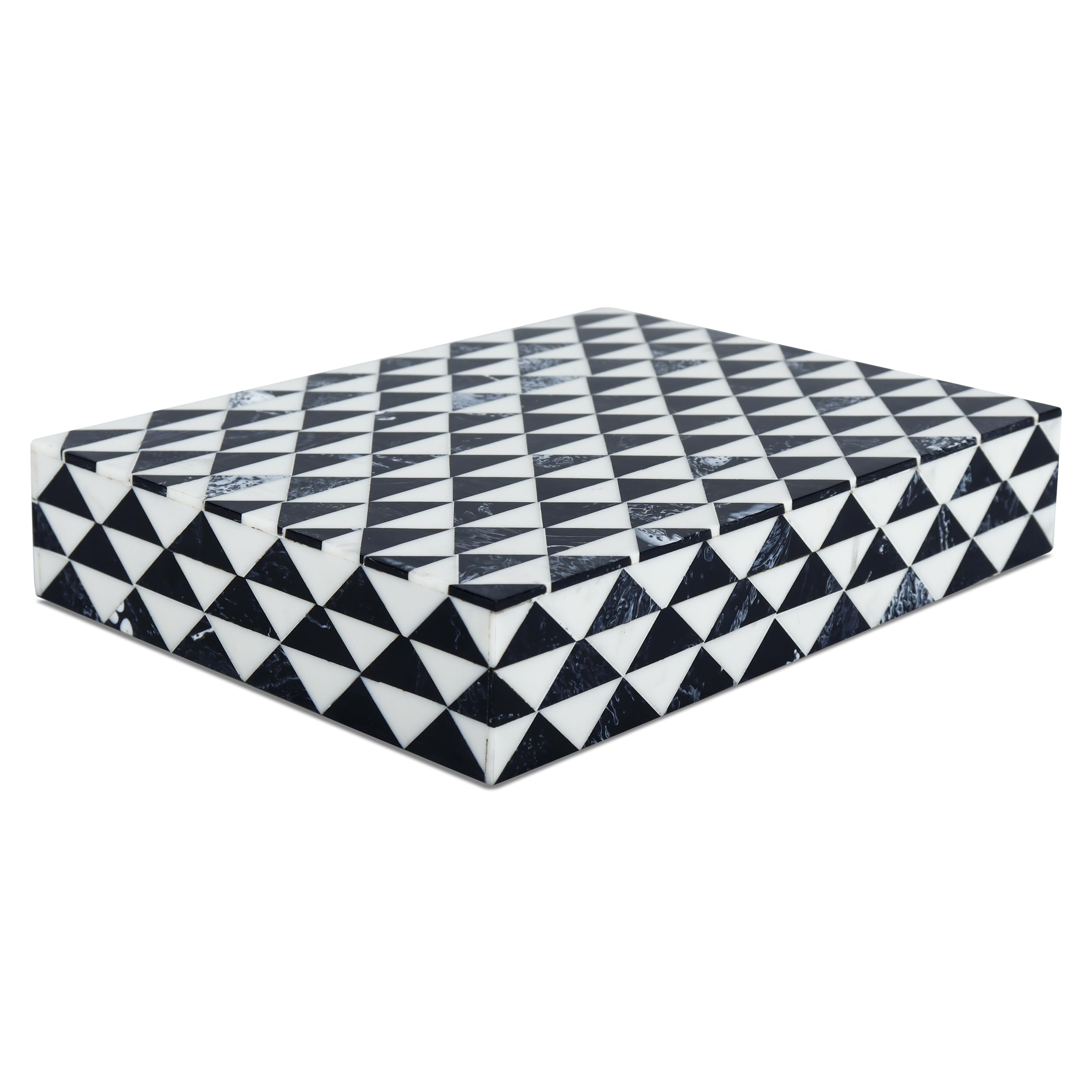 Boîte décorative marquet prisme de rangement pour organiser votre table basse