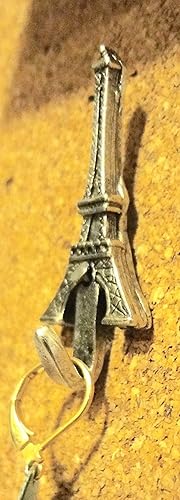 Miniatura 4 de NORMA JEAN DESIGNS Juego de 3 ganchos de pared de la torre Eiffel pequeña, color plateado