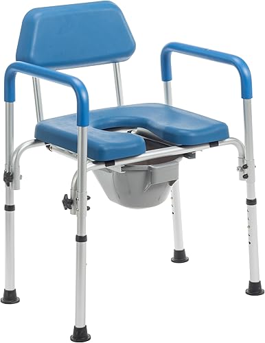 Journey SoftSecure Silla cómoda 3 en 1 - Silla de baño 3 en 1 - Silla de tocador con brazos y cubeta - Asiento de inodoro elevado y silla de ducha - disponible en Yaxa Peru