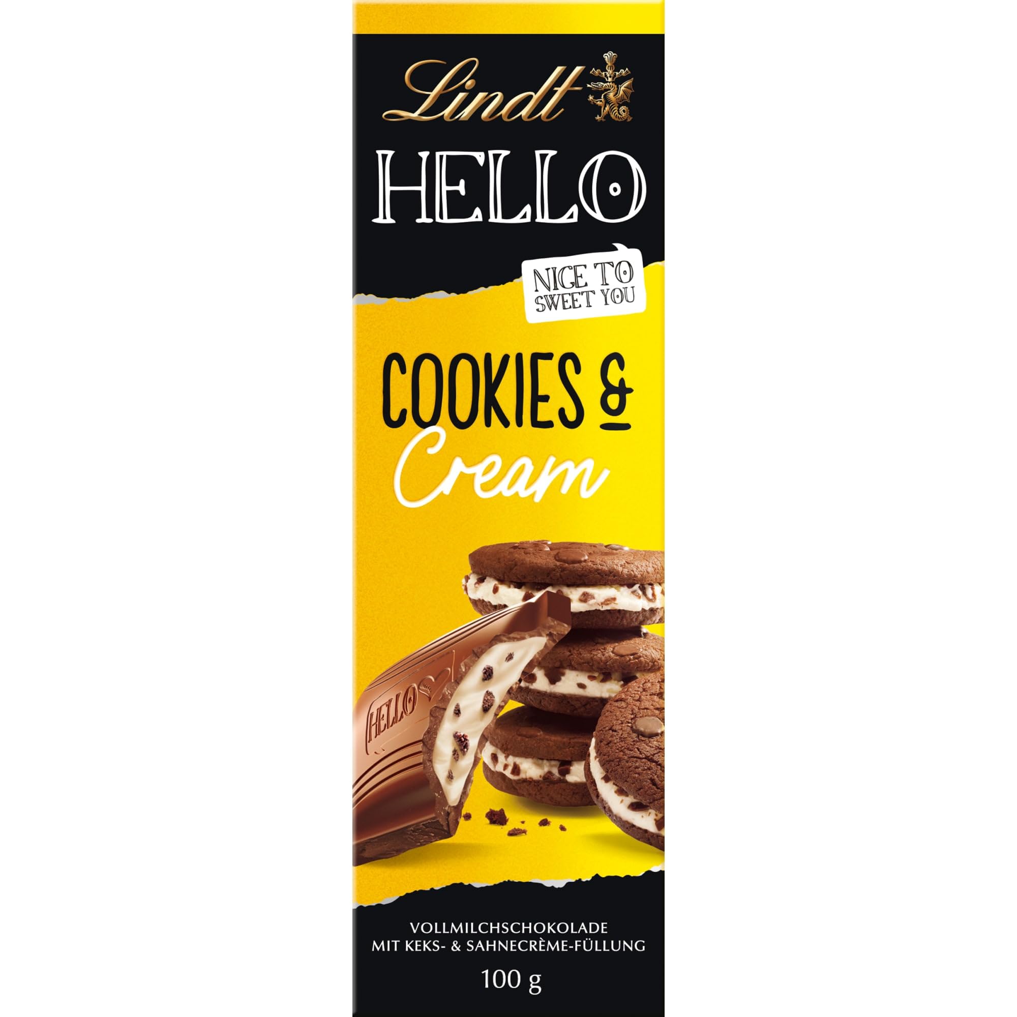 Lindt Cookies and Cream Milk Chocolate Bar Pouch, 100 g (B008OTGHOC) Amazon Price History, Amazon Price Tracker