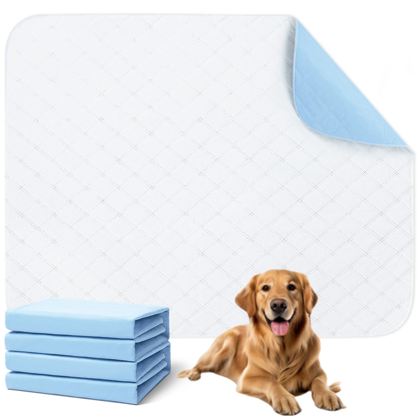 Coodipet Washable Pee Pads for Dogs - Reusable Puppy Pads Pet Training Pads, Waterproof Dog Pee Pads Pet Pads for Dog Bed Mat, Super Absorbing Whelping Pads Potty Pad, 35"x24" 1 Pack