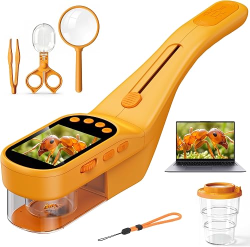 pour Attraper Insectes Jouet Enfants: 500X HD Loupe 1 Microscope