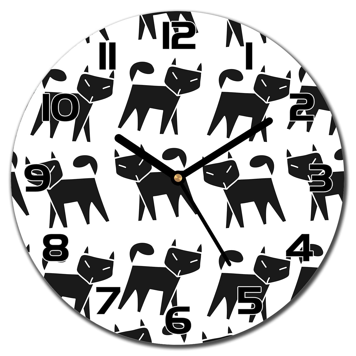 Horloge en Verre de Sécurité Coloray Impression Moderne de Haute Qualité 30 cm