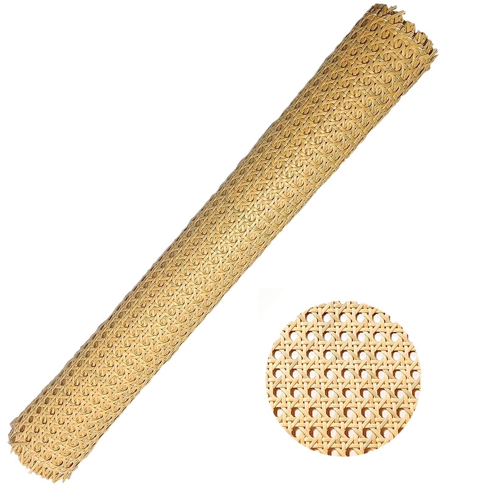 24" Width Cane Webbing Roll 6.6ft Plastic Rattan Material for DIY Projects and Furniture Upgrades Ideal for Repairing and Updating Chairs Cabinets Premium Cane Webbing Roll for Home Improvement