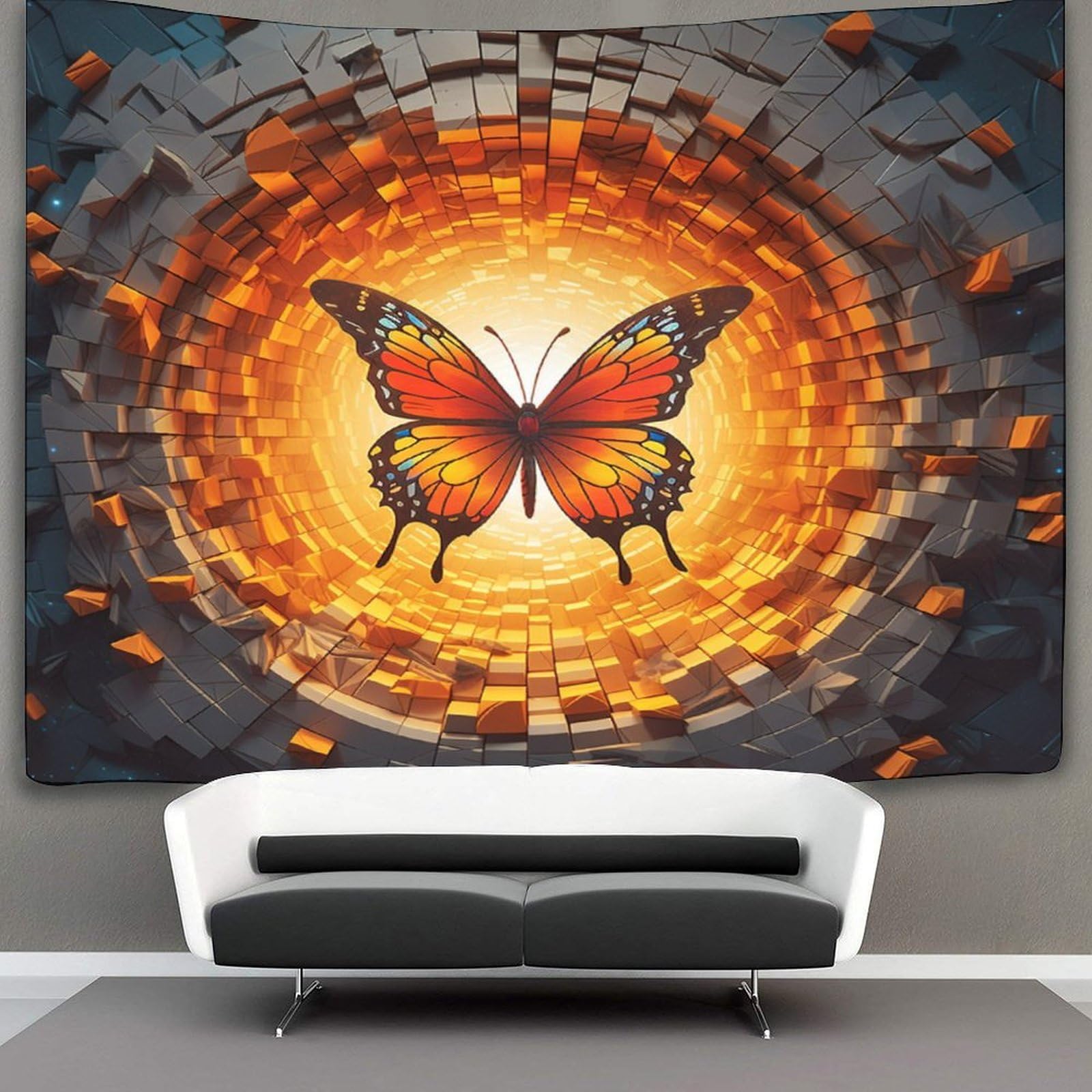 kaiyun Butterfly Decor Tapestry, Wall Art Tapestries Wall Hangings for Living Room Bedroom Dorm 100cmx150cm