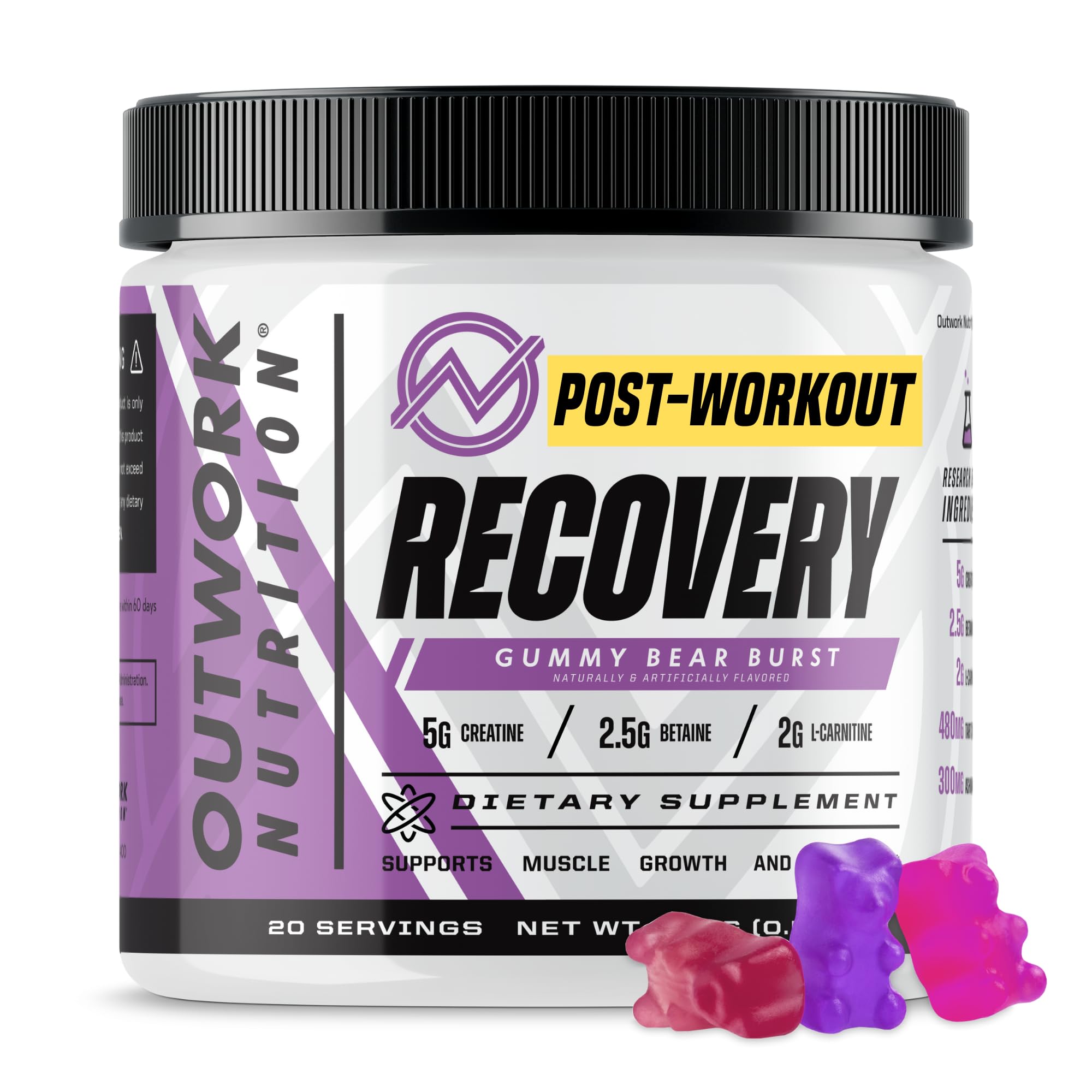 l carnitine and ashwagandha together Amazon.com: Outwork Nutrition Post Workout Recovery Powder - Creatine Monohydrate, KSM-66 Ashwagandha & Tart Cherry - Speeds Recovery, Eases Soreness