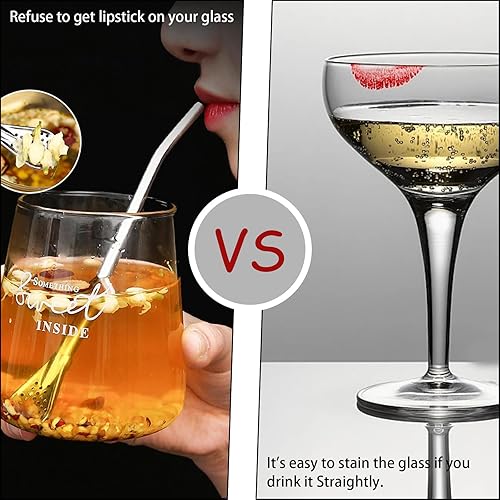 Miniatura 5 de 2 filtros de cuchara de acero inoxidable con 2 cepillos de limpieza, cuchara de té reutilizable para té suelto, popote de yerba mate, pajitas de