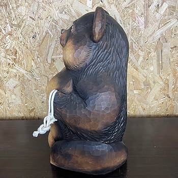 【希少】狸　木彫り 置物　一刀彫　アンティーク　ヴィンテージ　レトロ　縁起物 Amazon.co.jp: 狸 木彫り 置物 一刀彫 アンティーク