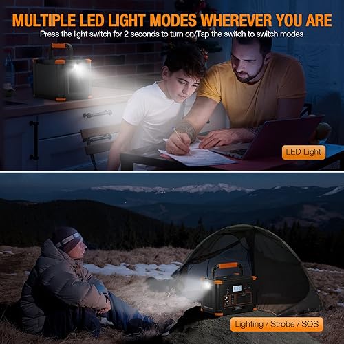 Miniatura 42 de Estación de energía portátil de 2400 W, 1843 Wh, generador solar para exteriores con 2400 W (pico de 4800 W) 4 salidas de CA, batería de reserva