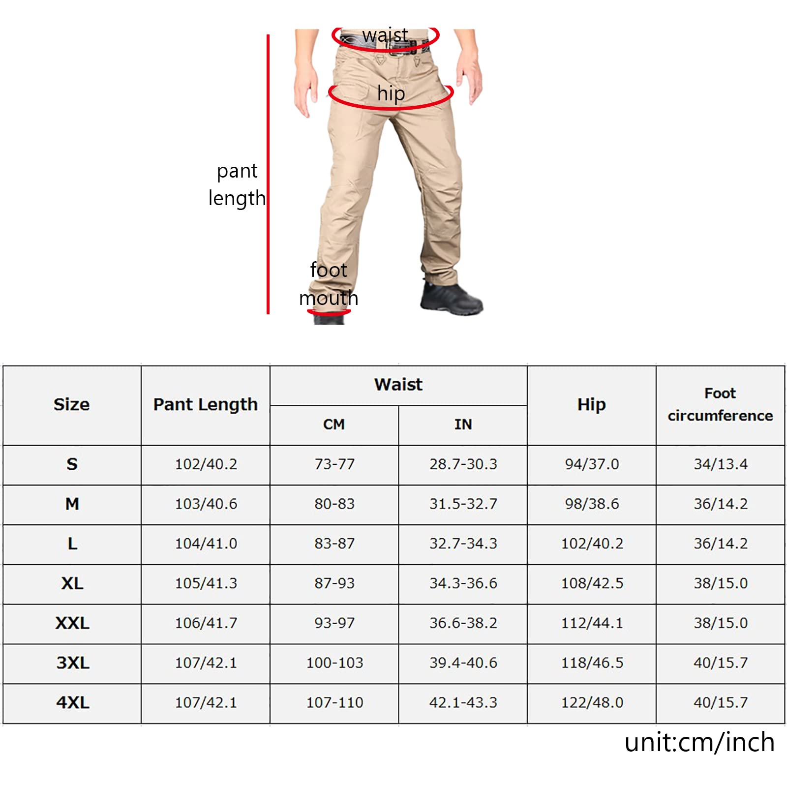 Hombres Pantalones Tácticos Combate con Multi-Bolsillo Pantalones de Carga Trabajo para Caza Senderismo Montañismo(Size:XXL,Color:Gris)