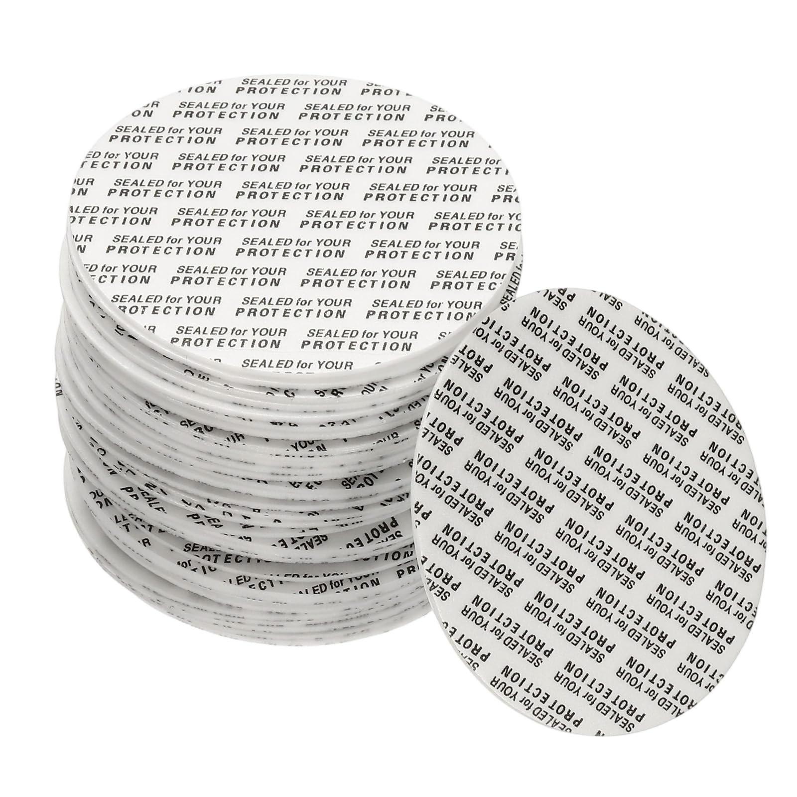 PATIKIL 110Pack Foam Lid Liner, 60mm/2.36" PS Foam Resistant Tamper Pressure Sensitive Seal for Bottle Cap Liners Seals