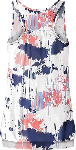 Miniatura 2 de Miusey - Camiseta sin mangas para mujer, cuello redondo, ajuste holgado, espalda cruzada, de yoga