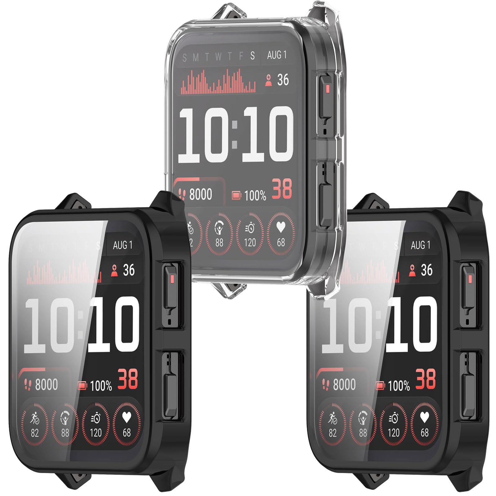 Compatible with Garmin Venu X1 Smartwatch Case Cover, All Around Ultra-Thin TPU Screen Protector for Garmin Venu X1 Protective Case (3Pack-C)