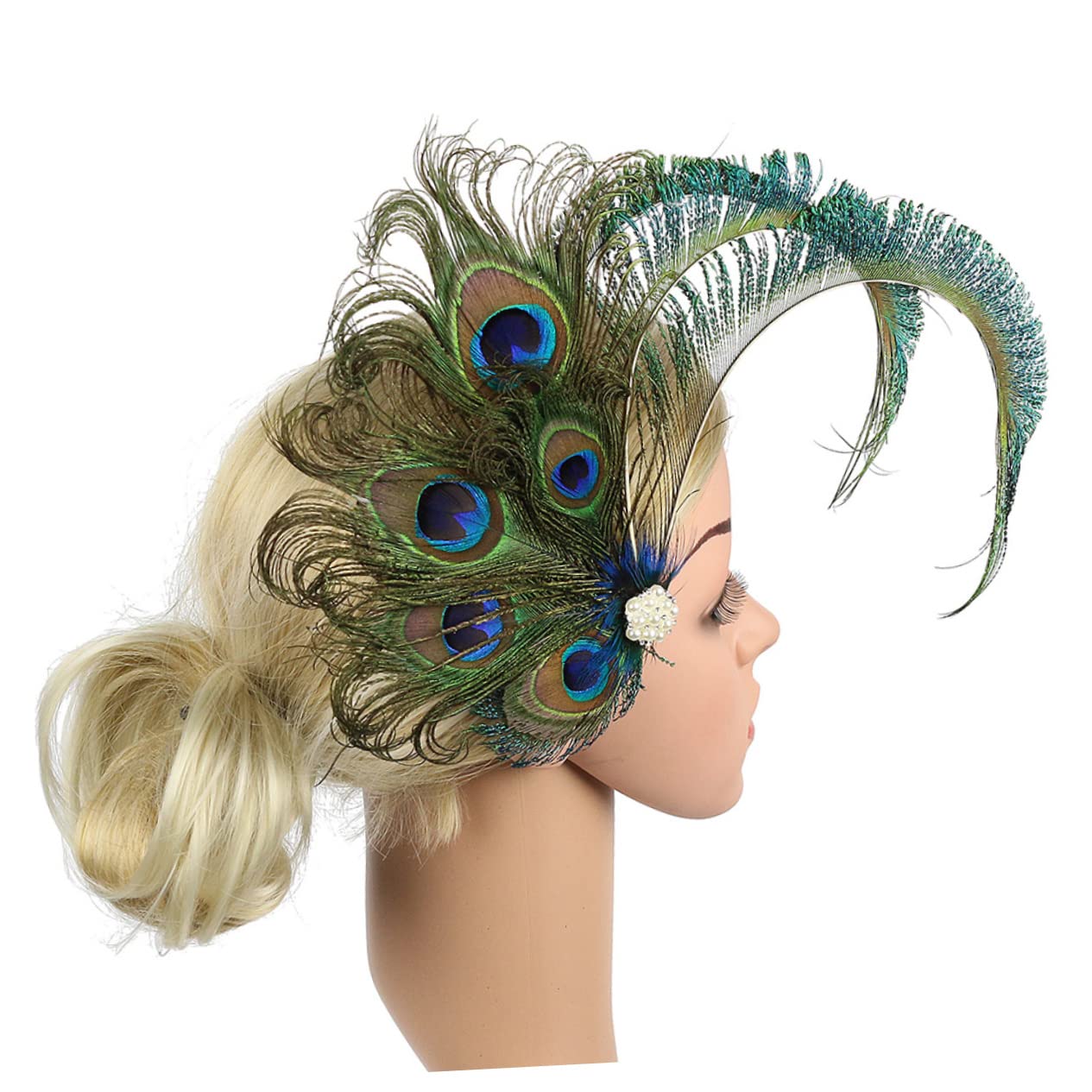 2 Stück Haarschmuck für Braut mit Künstlicher Pfauenfeder und Strass Elegante Haarspangen mit Gutem Halt und Einfachem Clip für Hochzeit