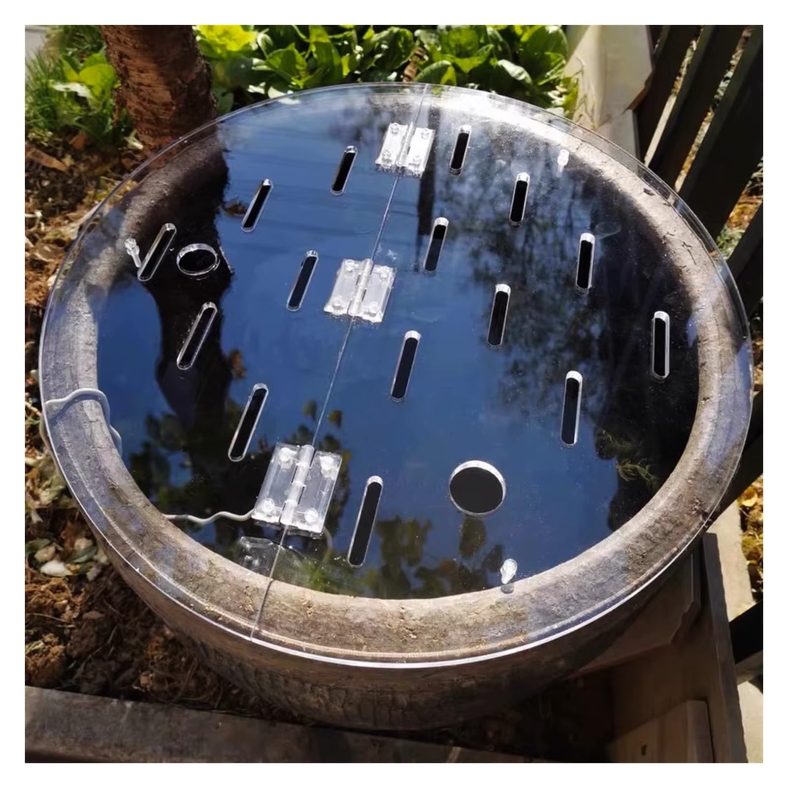 HAIXHX Cubierta ventilada para Estanque de Peces al Aire Libre,Tapa Acuario