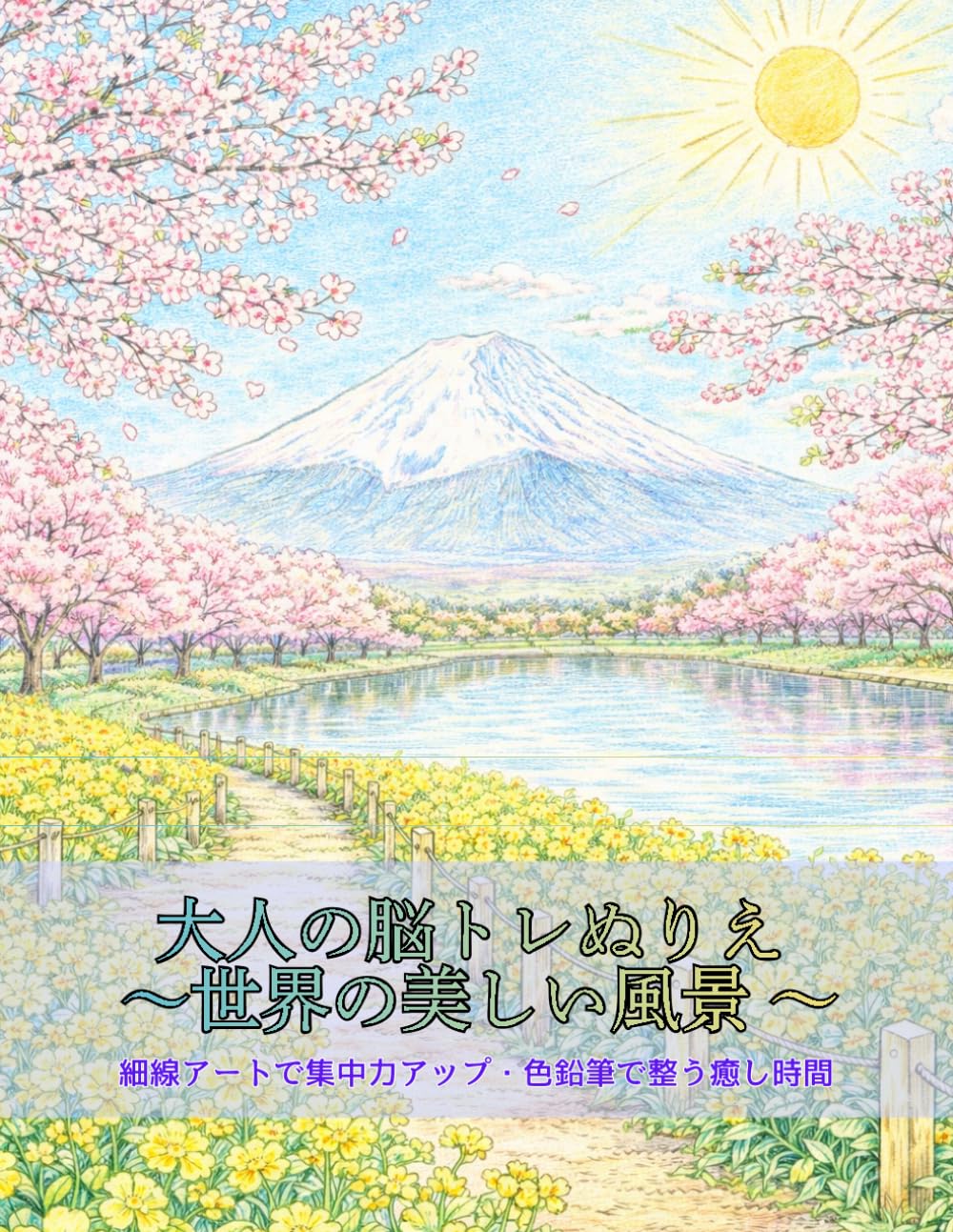 大人の脳トレぬりえ 世界の美しい風景: 細線アートで集中力アップ・色鉛筆で整う癒し時間