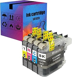 Cartuchos De Tinta De Reposição LC123, Multipack Preto E Tri-colorido, Compatível Para Brother DCP-J4110DW J132W J152W J552DW J752DW J172W Impressoras Combo Pack